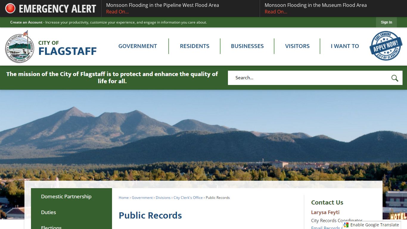 Public Records | City of Flagstaff Official Website - Arizona